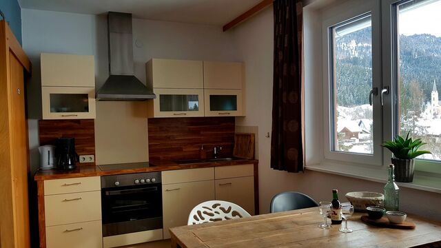 Ferienwohnung Weissensee, keuken